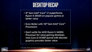 Intel-Präsentation: Core i-9000 vs. AMD Zen 2 (Slide 23)